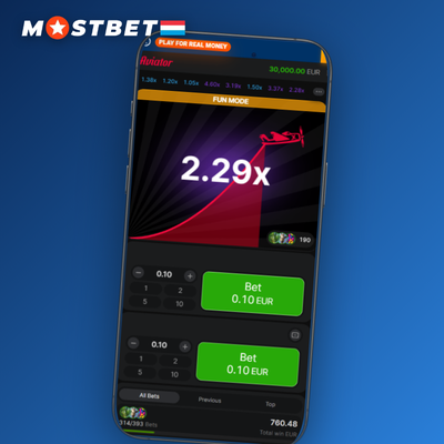 Double mise simultanée sur Mostbet Aviator grâce à la fonctionnalité dual bet en un seul tour