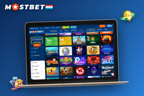 Écran de connexion du client de bureau Mostbet à télécharger pour PC Windows